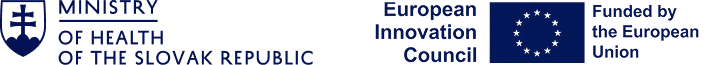 Ministry of Health of the Slovak Republic, European Innovation Council, and Funded by the European Union logos